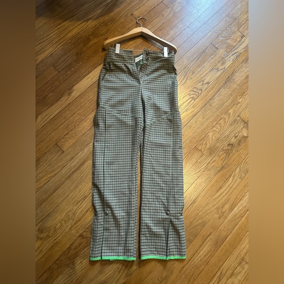 Andersson Bell Pants - Andersson Bell Celina side pleat plaid green pants NWOT
